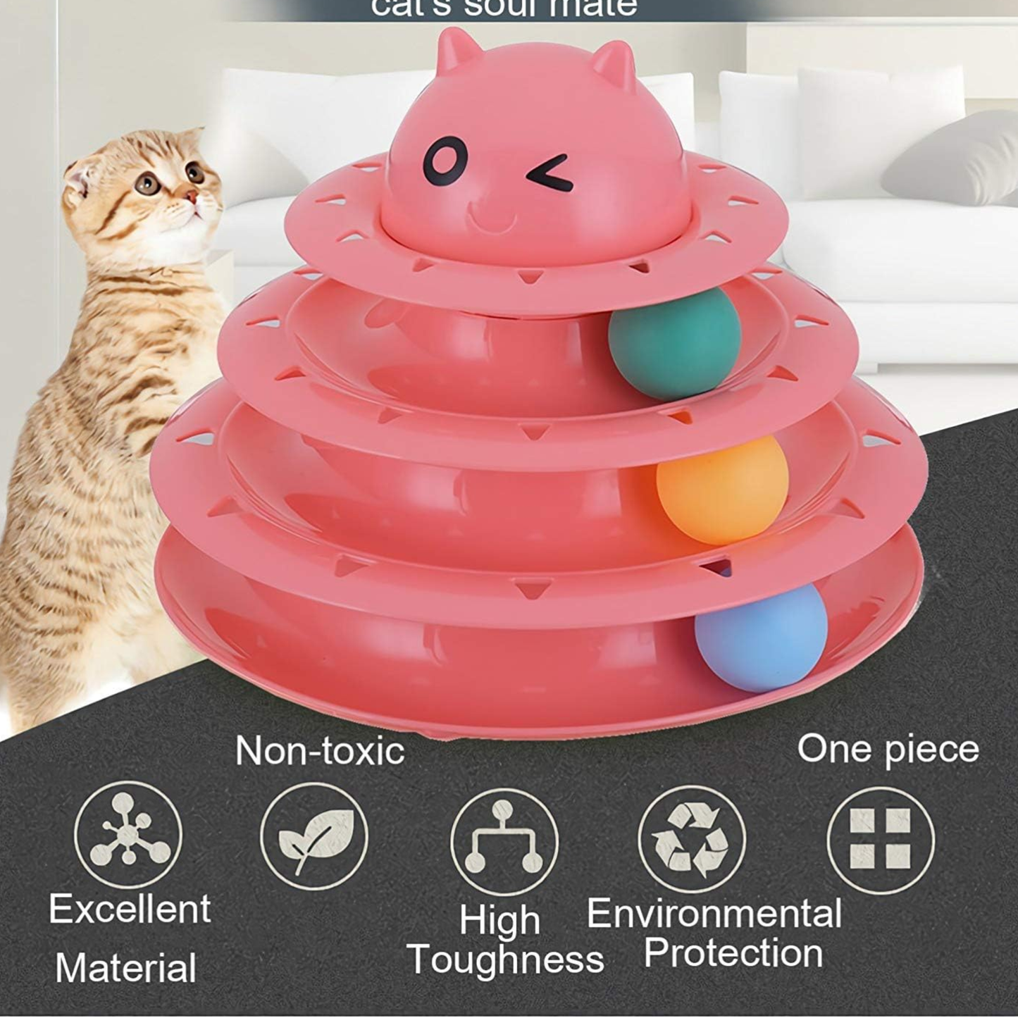 Juguete torre para gatos inquietos